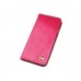 iPhone 6 6s Plus 5.5 - Genuine Soft Sheep Leather Card Slots Stand Flip Protective Phone Cover Case - Rose Pink